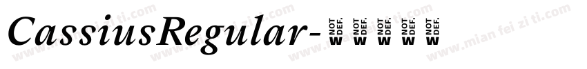 CassiusRegular字体转换