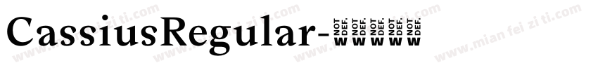 CassiusRegular字体转换