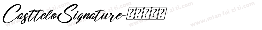 CastteloSignature字体转换