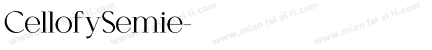 CellofySemie字体转换