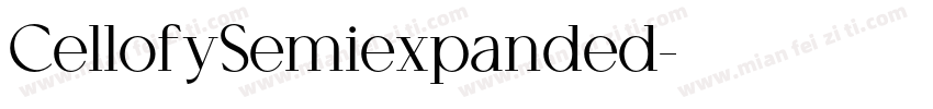 CellofySemiexpanded字体转换