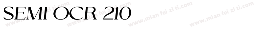 SEMI-OCR-210字体转换