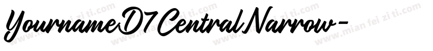 YournameD7CentralNarrow字体转换