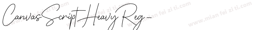 CanvasScriptHeavyReg字体转换