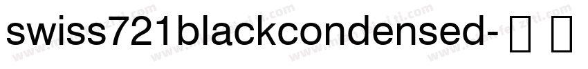 swiss721blackcondensed字体转换