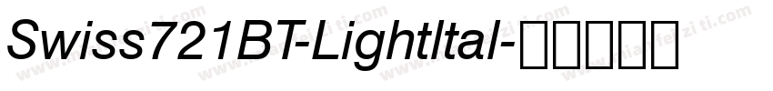 Swiss721BT-Lightltal字体转换