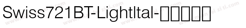 Swiss721BT-Lightltal字体转换