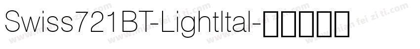 Swiss721BT-Lightltal字体转换