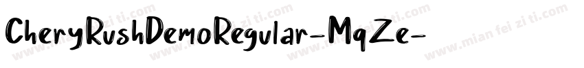 CheryRushDemoRegular-MqZe字体转换