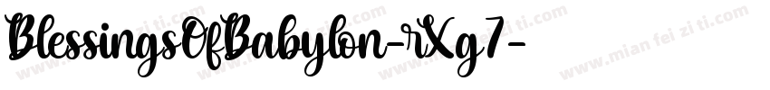 BlessingsOfBabylon-rXg7字体转换