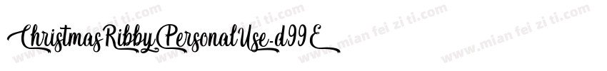 ChristmasRibbyPersonalUse-d99EK字体转换