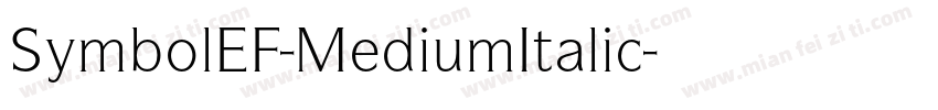 SymbolEF-MediumItalic字体转换