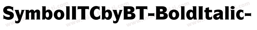 SymbolITCbyBT-BoldItalic字体转换