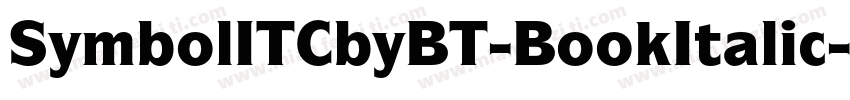 SymbolITCbyBT-BookItalic字体转换