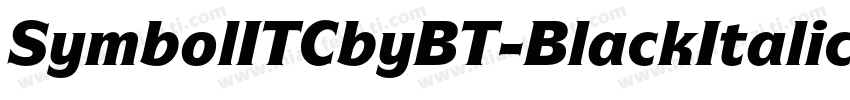 SymbolITCbyBT-BlackItalic字体转换