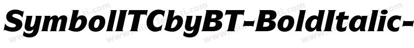 SymbolITCbyBT-BoldItalic字体转换