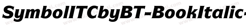 SymbolITCbyBT-BookItalic字体转换