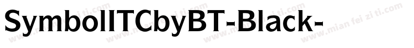 SymbolITCbyBT-Black字体转换