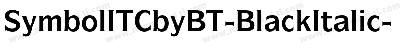 SymbolITCbyBT-BlackItalic字体转换
