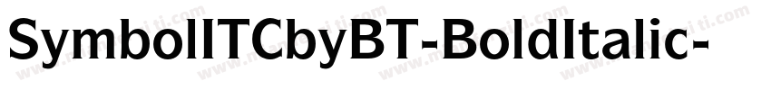 SymbolITCbyBT-BoldItalic字体转换