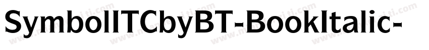 SymbolITCbyBT-BookItalic字体转换