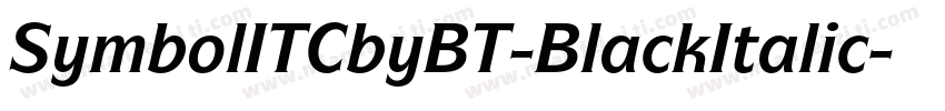 SymbolITCbyBT-BlackItalic字体转换