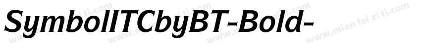 SymbolITCbyBT-Bold字体转换