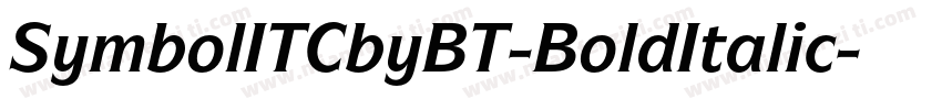 SymbolITCbyBT-BoldItalic字体转换