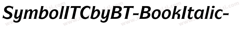 SymbolITCbyBT-BookItalic字体转换