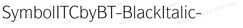 SymbolITCbyBT-BlackItalic字体转换