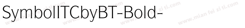 SymbolITCbyBT-Bold字体转换