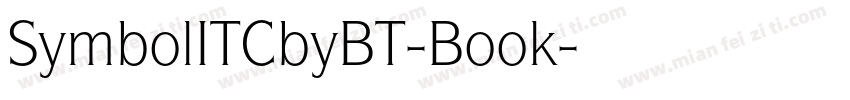 SymbolITCbyBT-Book字体转换