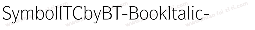 SymbolITCbyBT-BookItalic字体转换