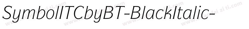 SymbolITCbyBT-BlackItalic字体转换
