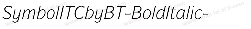 SymbolITCbyBT-BoldItalic字体转换