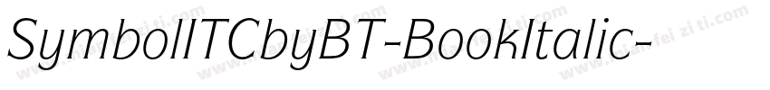 SymbolITCbyBT-BookItalic字体转换