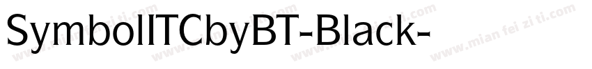 SymbolITCbyBT-Black字体转换