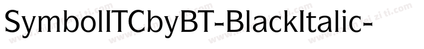 SymbolITCbyBT-BlackItalic字体转换