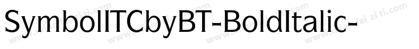 SymbolITCbyBT-BoldItalic字体转换
