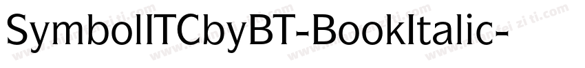 SymbolITCbyBT-BookItalic字体转换