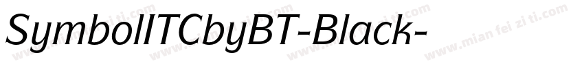 SymbolITCbyBT-Black字体转换