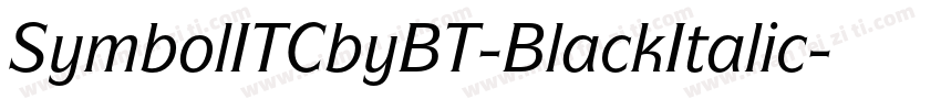SymbolITCbyBT-BlackItalic字体转换