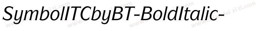 SymbolITCbyBT-BoldItalic字体转换