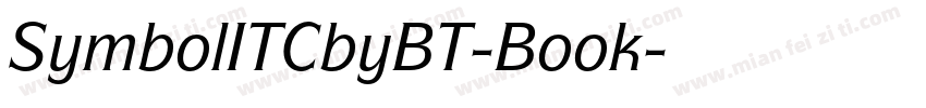 SymbolITCbyBT-Book字体转换