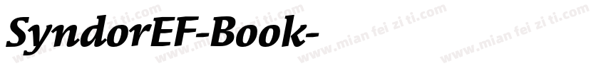 SyndorEF-Book字体转换