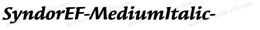 SyndorEF-MediumItalic字体转换