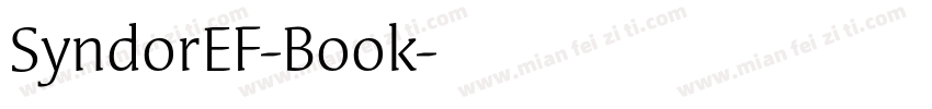 SyndorEF-Book字体转换