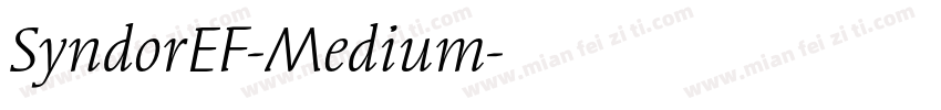 SyndorEF-Medium字体转换