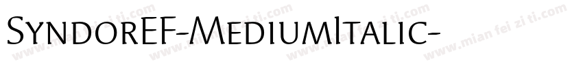 SyndorEF-MediumItalic字体转换