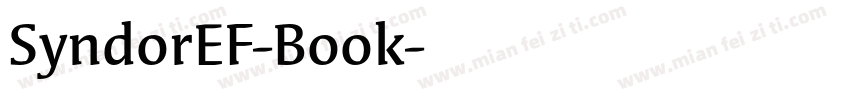 SyndorEF-Book字体转换